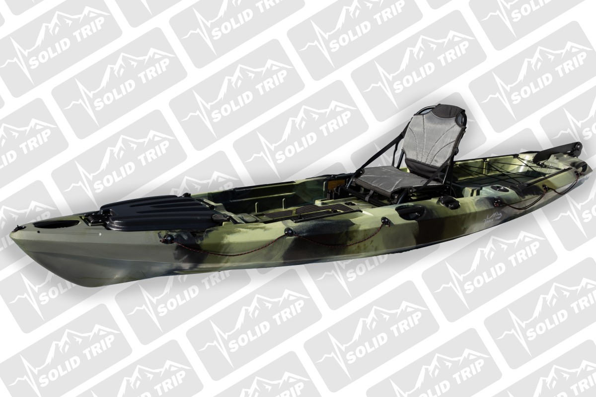 Kajak wędkarski PIKE SolidTrip jednoosobowy z napędem płetwowym