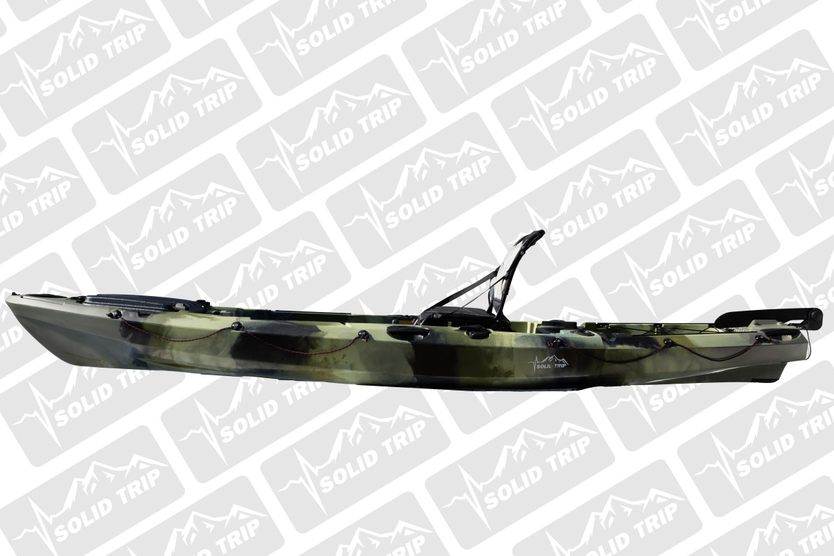 Kajak wędkarski PIKE SolidTrip jednoosobowy z napędem płetwowym
