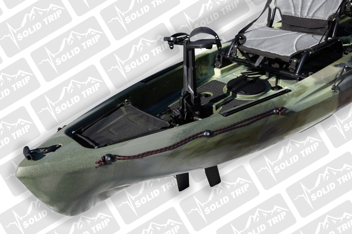 Kajak wędkarski TROUT SolidTrip dwuosobowy z napędem płetwowym
